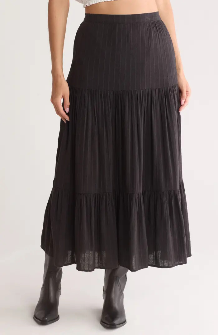 Tiered Cotton Blend Maxi Skirt | Nordstrom Rack