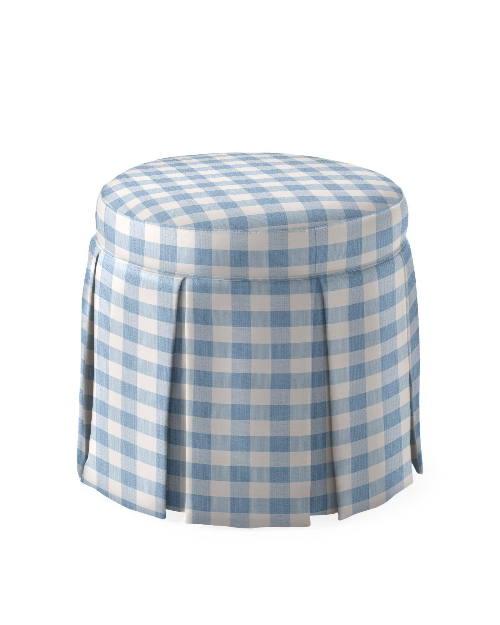 Harrison Round Stool - Skirted | Serena and Lily