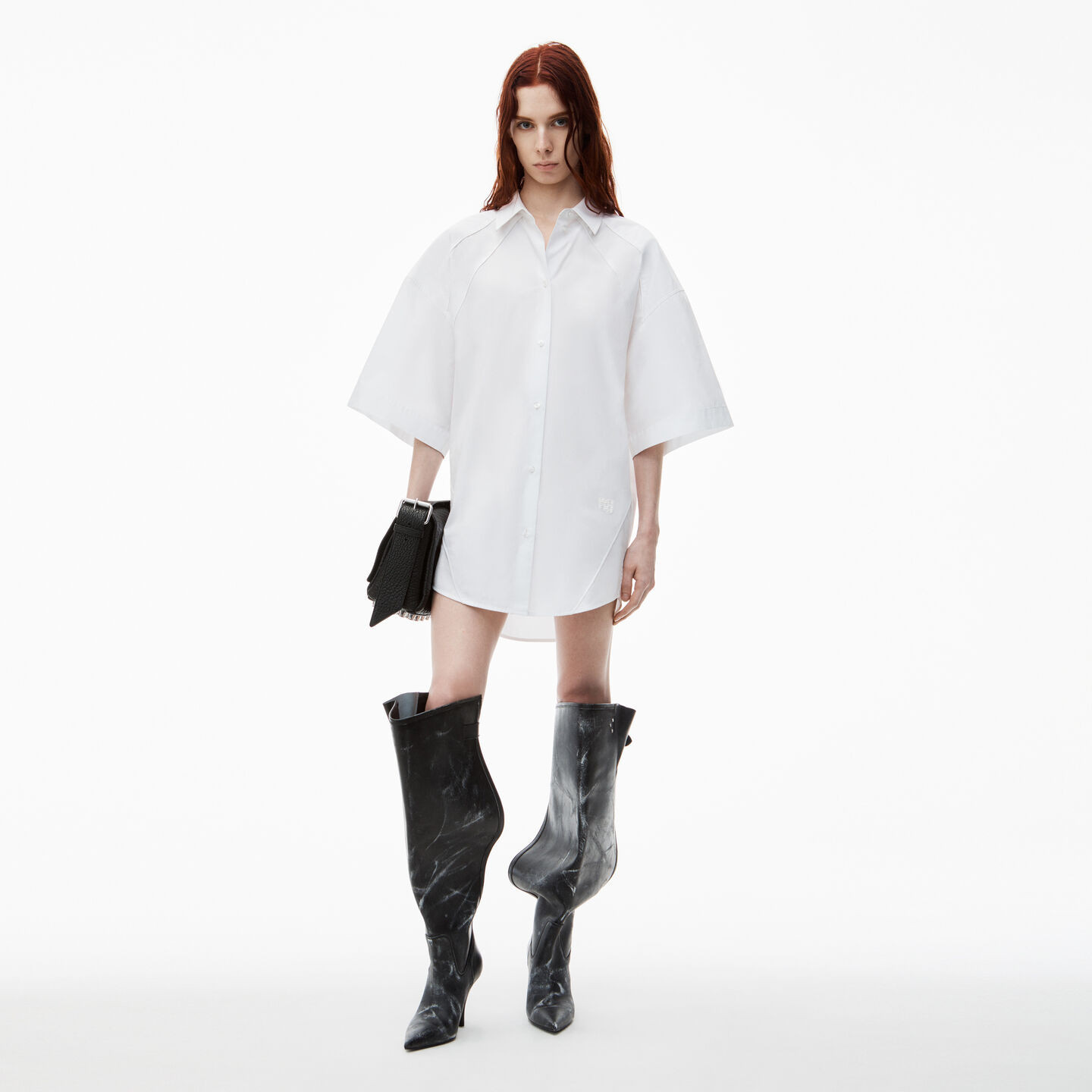 Alexander Wang Women's Oversize Button Up Shirtdress White - S | Alexander Wang