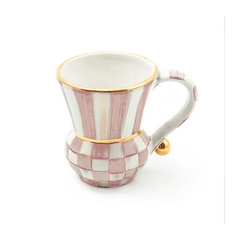 MacKenzie-Childs Rosy Check Ceramic Mug | Wayfair | Wayfair North America