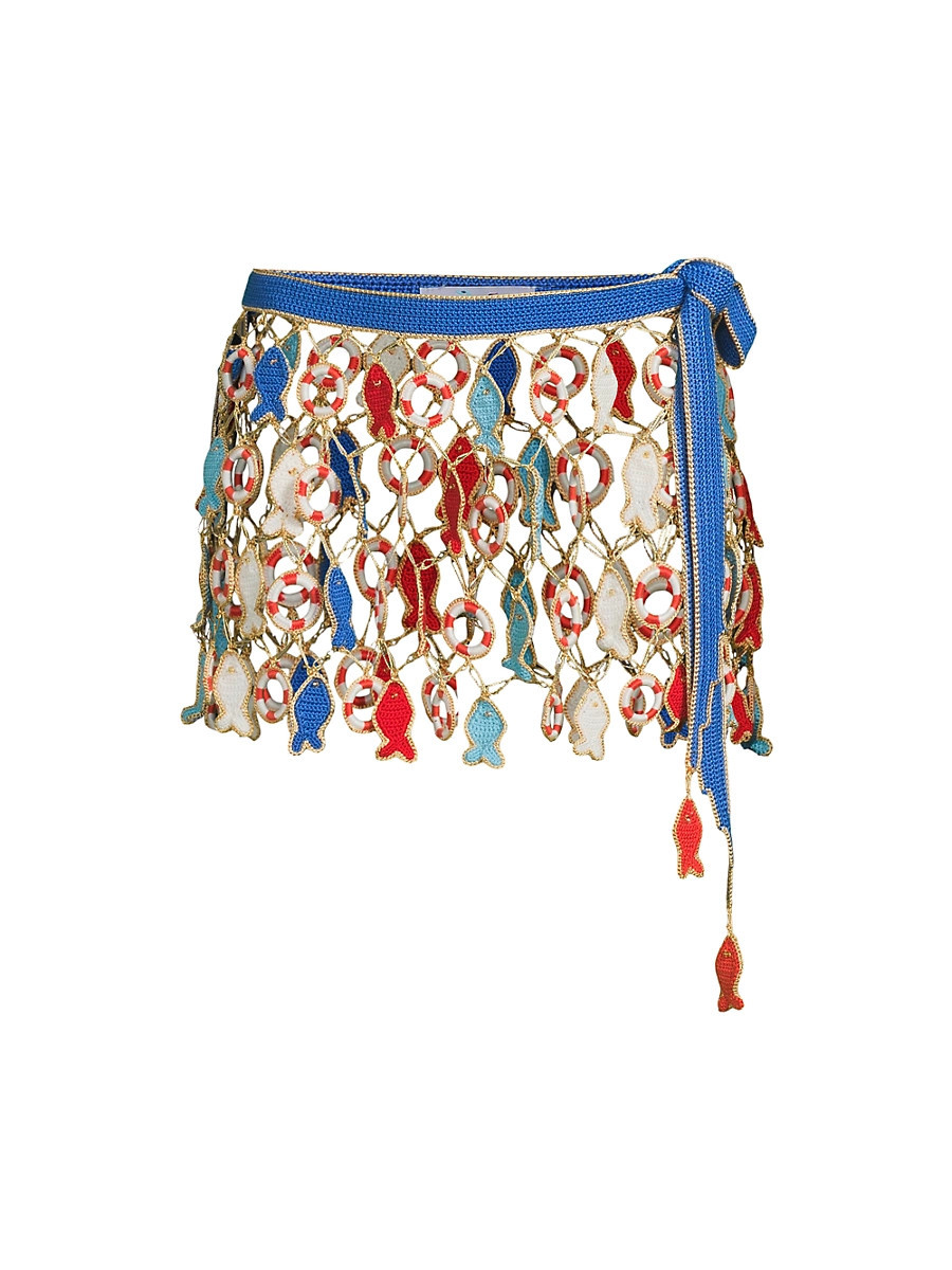 Women's Poisson Crochet Wrap Miniskirt | Saks Fifth Avenue