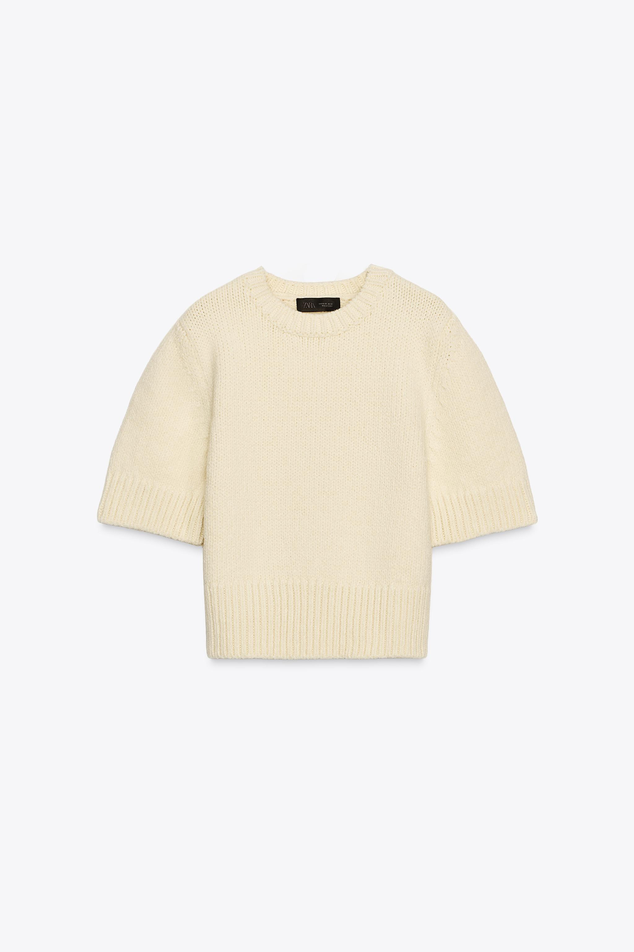 SHORT SLEEVE KNIT SWEATER | Zara UK