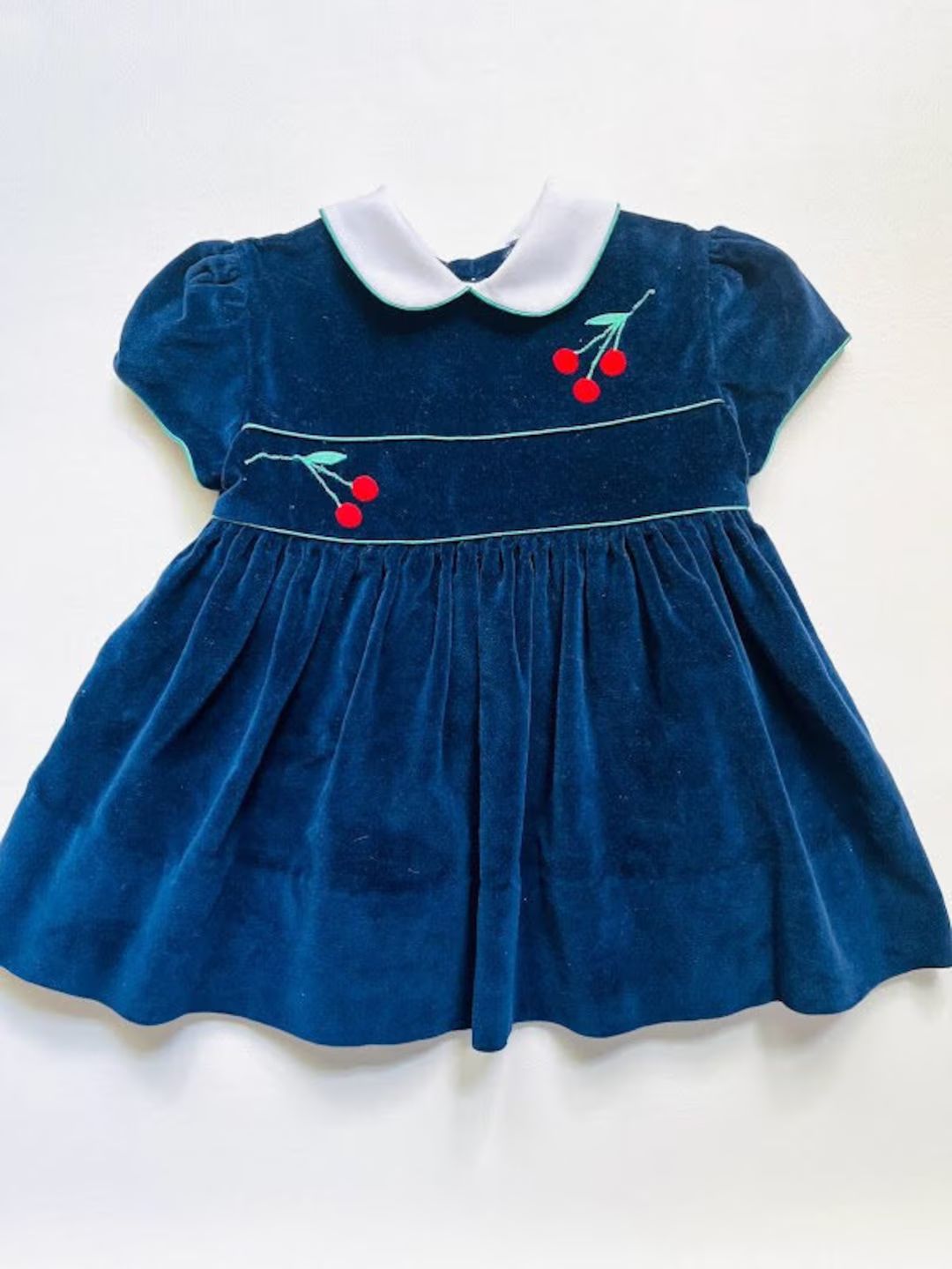 Vintage 80s Jayne Copeland Toddler Girls Dress Navy Blue - Etsy | Etsy (US)
