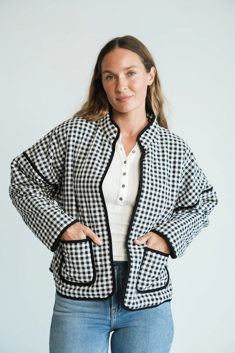 Annie Gingham Jacket | Carly Jean Los Angeles
