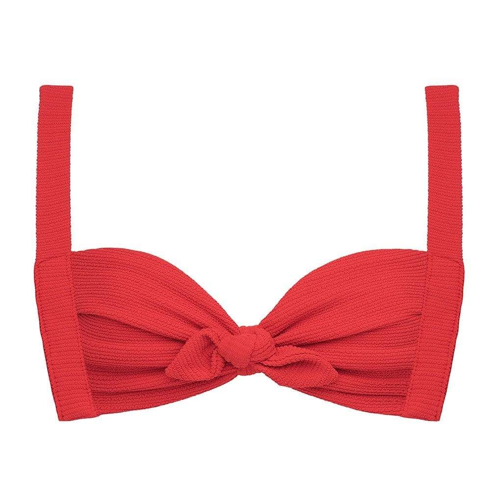 Crimson Micro Scrunch Kayla Bikini Top | Montce