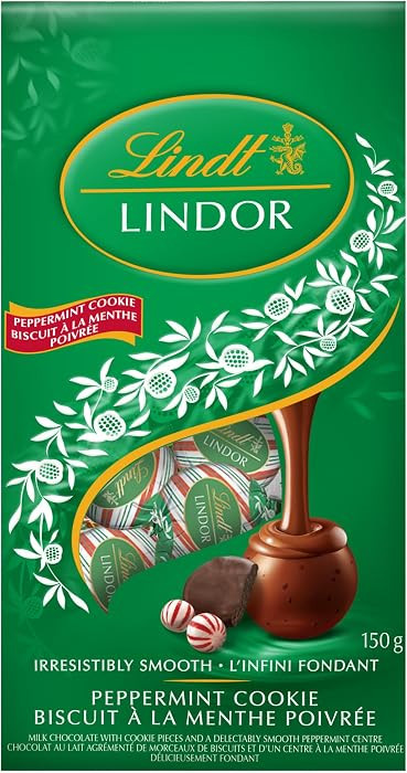 Lindt LINDOR Peppermint Cookie Milk Chocolate Truffles, 150-Gram Bag, Perfect for Christmas, Chri... | Amazon (CA)