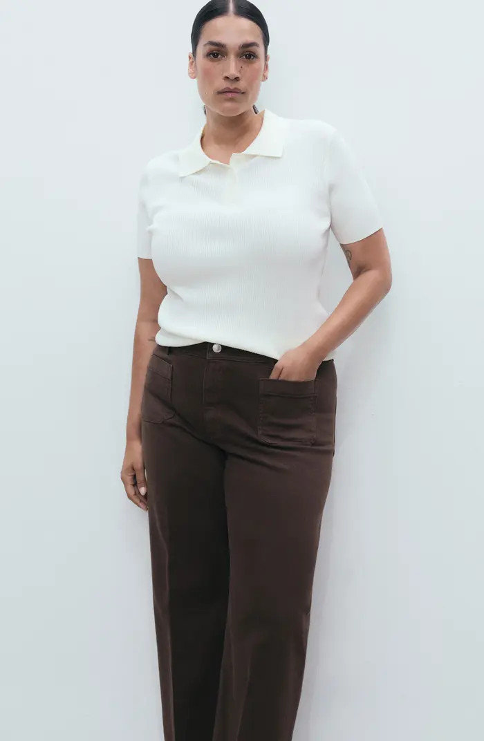 Jessie Patch Pocket Wide Leg Jeans | Nordstrom