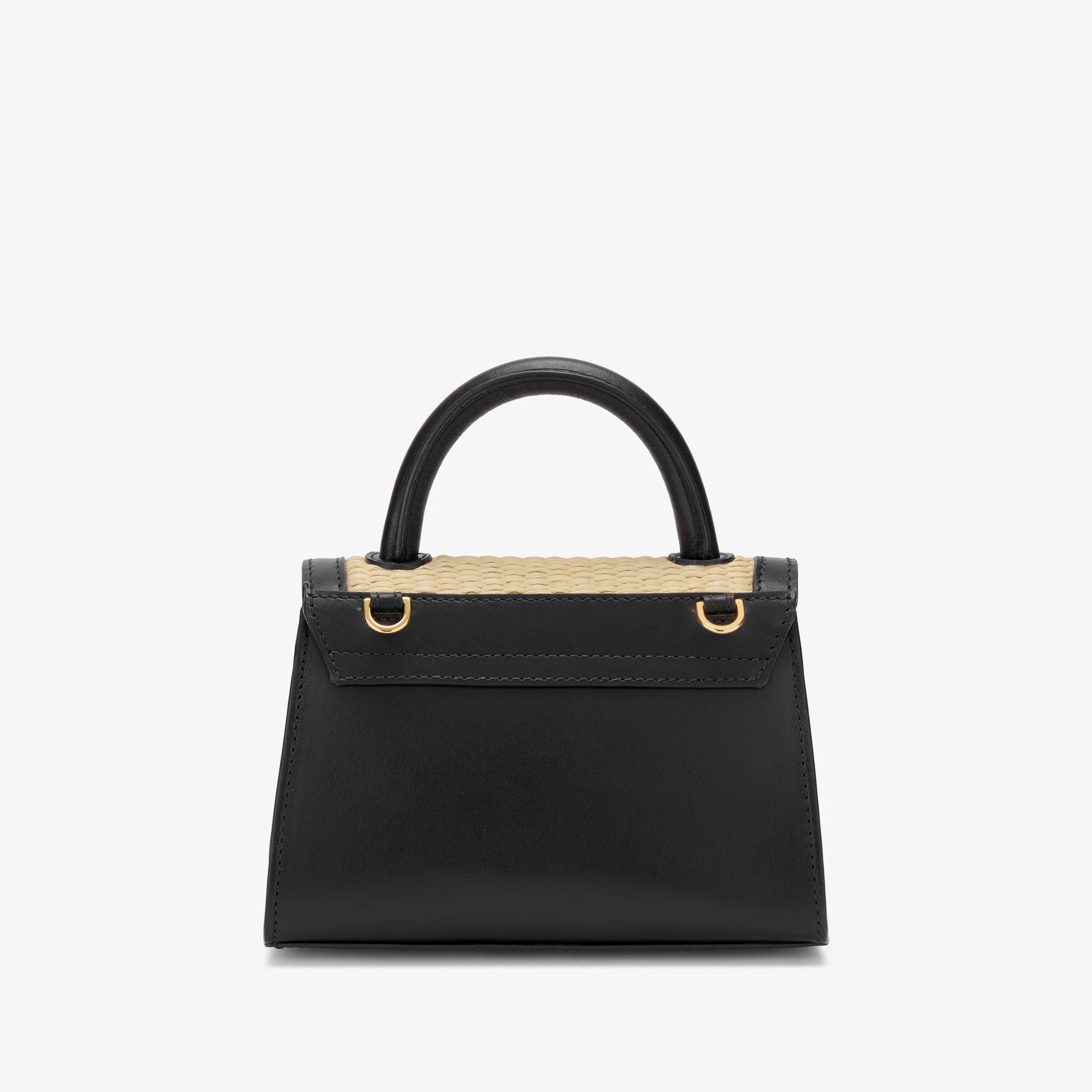 The Nano Montreal | Natural Raffia Black Smooth | DeMellier | DeMellier