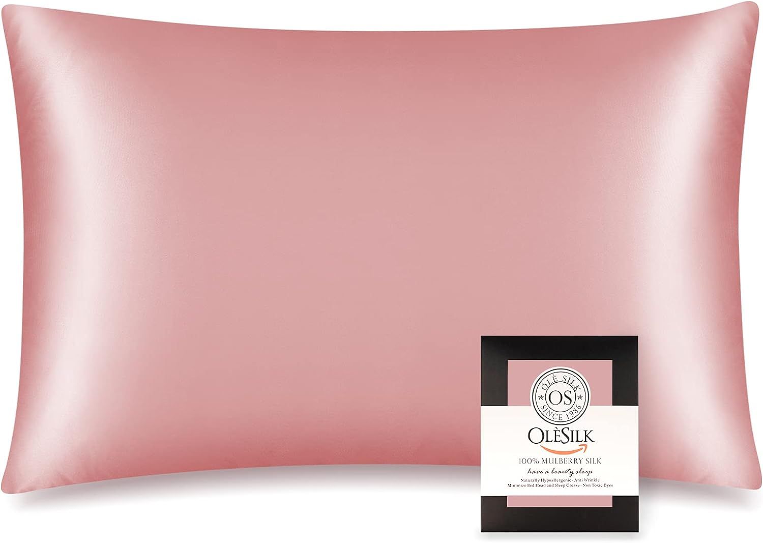 OLESILK 100% Mulberry Silk Toddler Pillowcase for Hair and Skin, Both Sides 19 Momme Pure Natural... | Amazon (US)