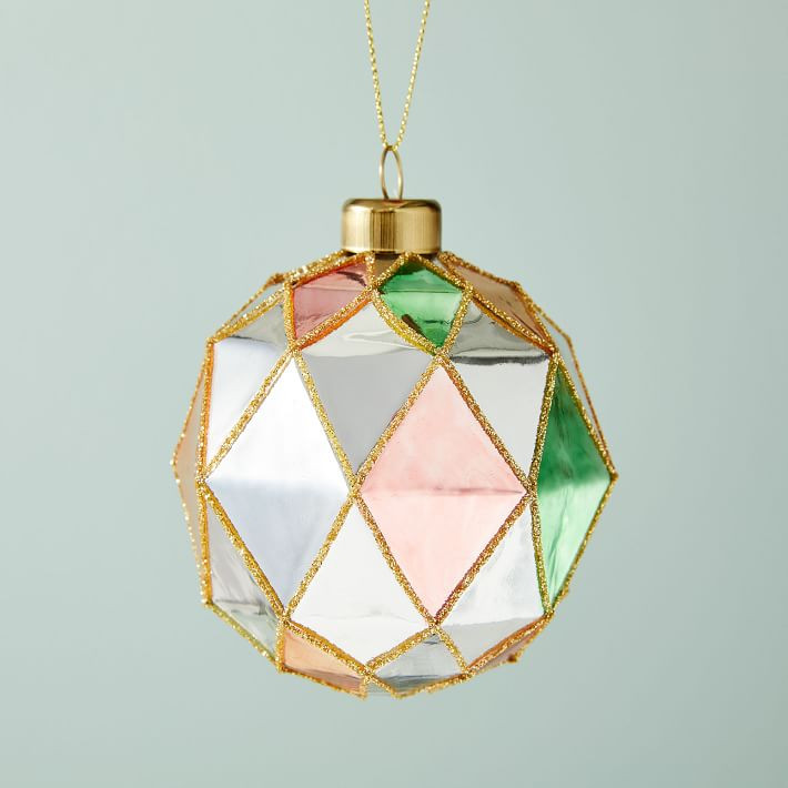 Diamond Glitter Ball Ornament | West Elm (US)