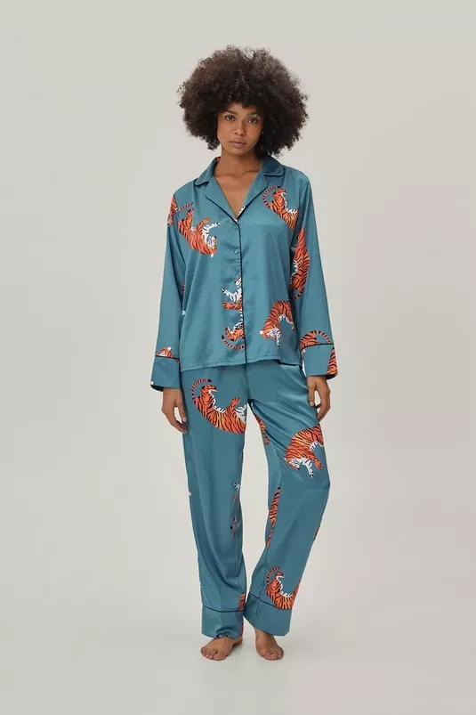 Tiger Pajama Pants Set