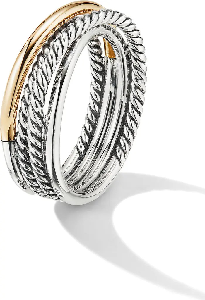 Crossover Narrow Ring with 18K Gold | Nordstrom