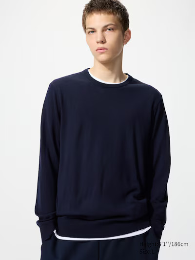 100 % Merinowolle Pullover (Rundhals) | UNIQLO (DE)