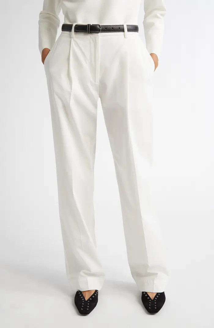 Pleated Straight Leg Trousers | Nordstrom