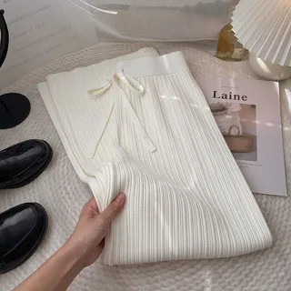 DIYI - High Waist Plain Knit Loose Fit Pants | YesStyle | YesStyle Global