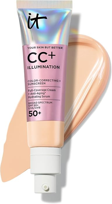 IT Cosmetics CC+ Cream Illumination (Light) - Radiant Full Coverage Foundation With SPF 50+, Colo... | Amazon (US)