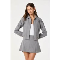 ASTR the Label | Wide Pleated Mini Skirt in Grey stripe | Size L | ASTR The Label (US)