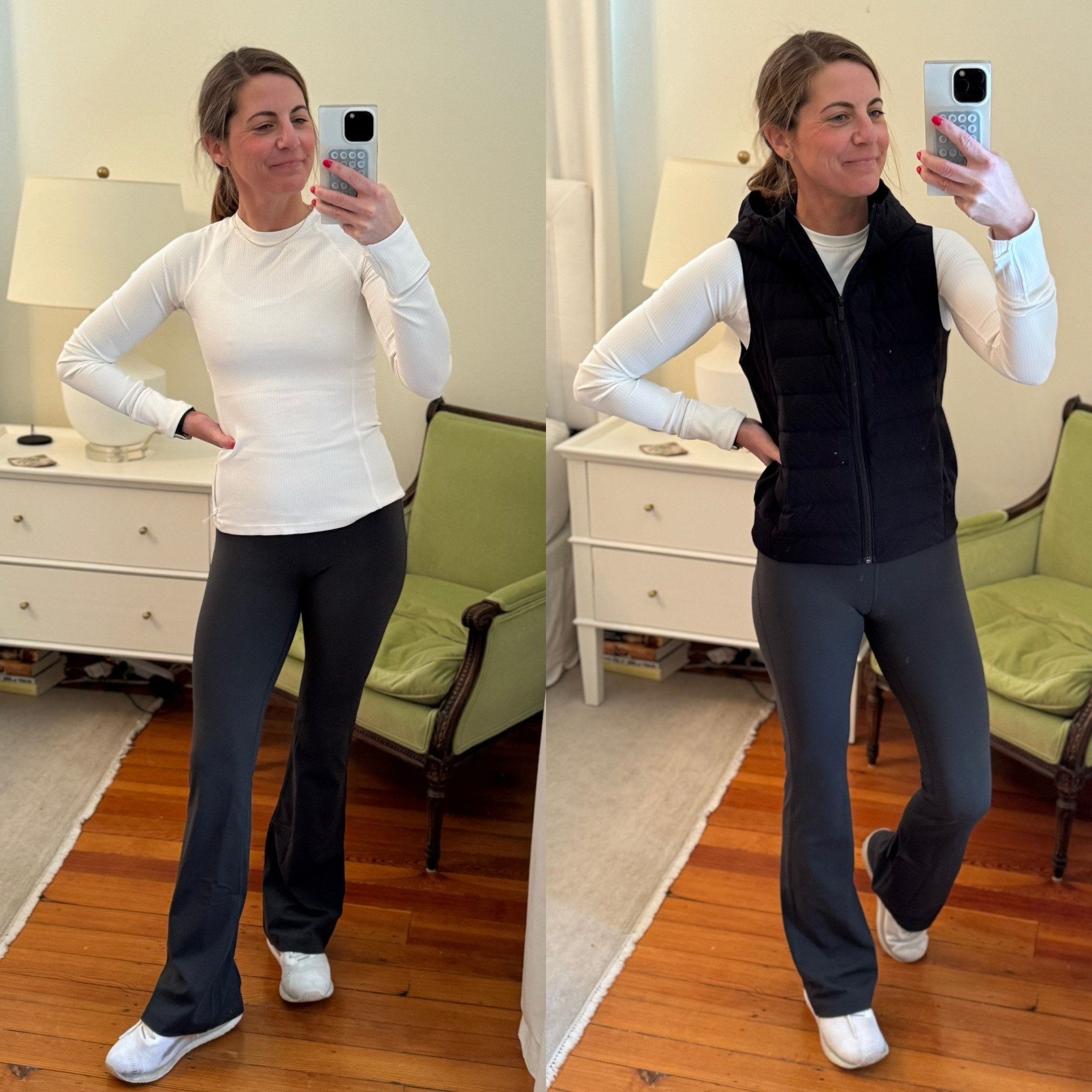 The Super-High-Rise Flared Pant – so comfortable you’ll want to wear them everywhere. Paired with the Rulu Ribbed Long Sleeve, the ultimate layering piece, this is my go-to outfit for casual walks. Stylish, comfy, and perfect for staying active while looking put together. 🖤

#LTKWinterStyle #lululemoncreator #ad #lululemon @lululemon

#LTKOver40 #LTKFitness #LTKActive