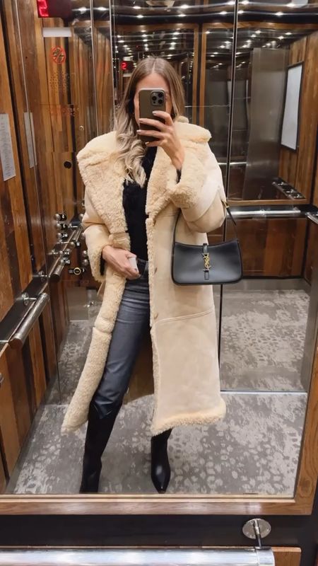 My outfit for our dinner at French Alpine Bistro also makes a super chic holiday dinner outfit. super chic and warm, love the long coat, my pants are stretchy and comfortable, these boots are beautiful and super chic. Everything runs true to size. 

#LTKSeasonal #LTKparties #LTKstyletip