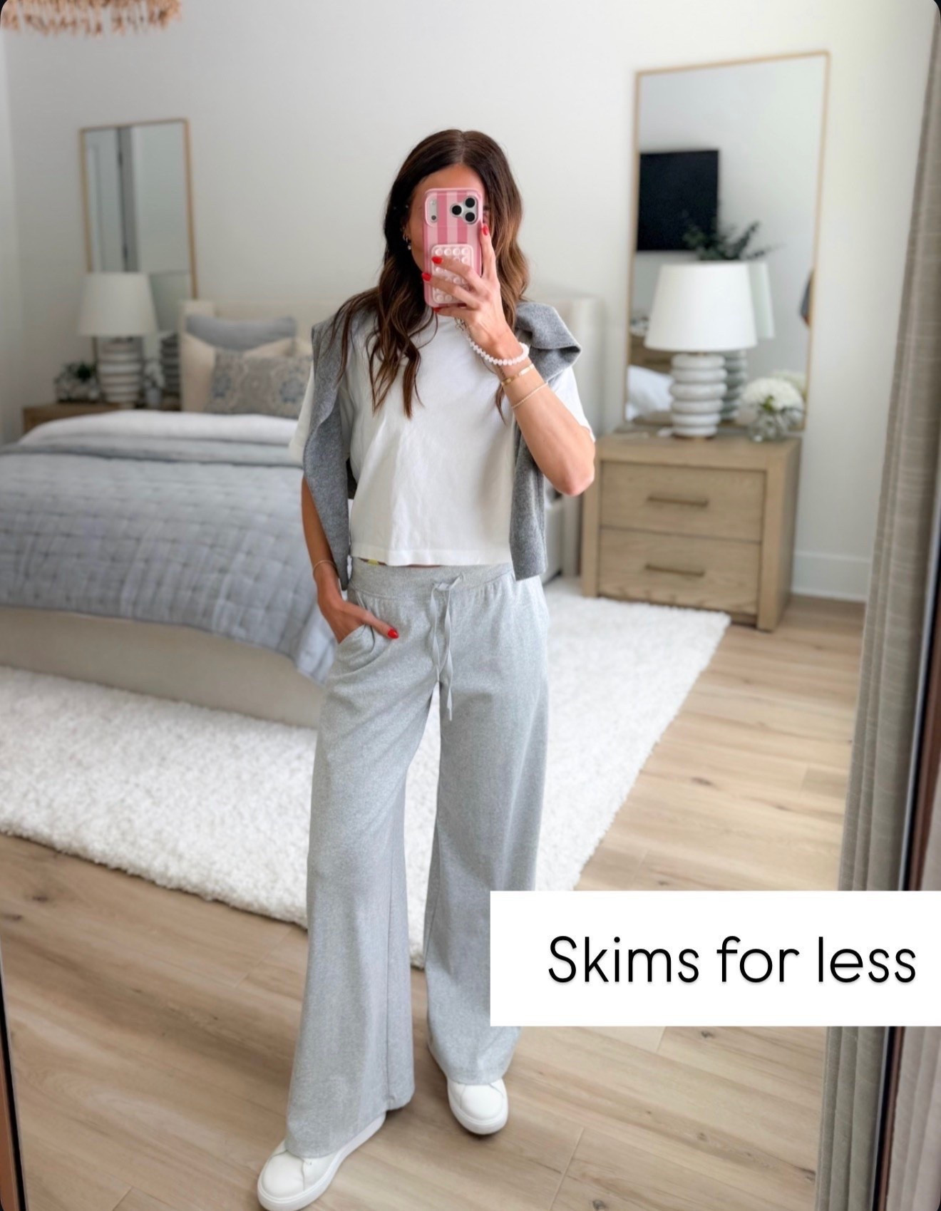 This lounge set gives that same soft, minimal look for less. I love the wide leg pants with the simple cropped tee, and the lightweight gray layers make it an easy travel day or stay at home outfit.

matching lounge set, gray lounge set, wide leg pants, travel outfit, comfy matching set, casual outfit, soft loungewear, airport style, women’s lounge set, everyday outfit, annabrstyle

#LTKootd #LTKTravel #LTKselfcare