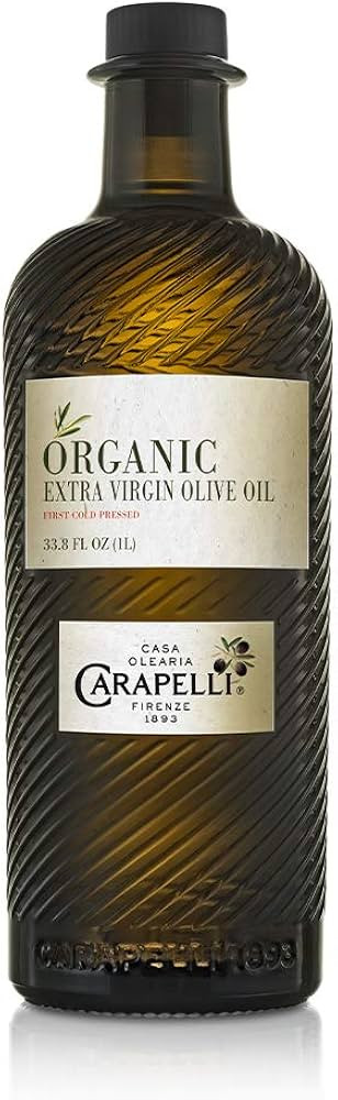 Carapelli - Organic Extra Virgin Olive Oil: Cold-Pressed Organic EVOO – 33.8 Fluid Ounces (1 Li... | Amazon (US)