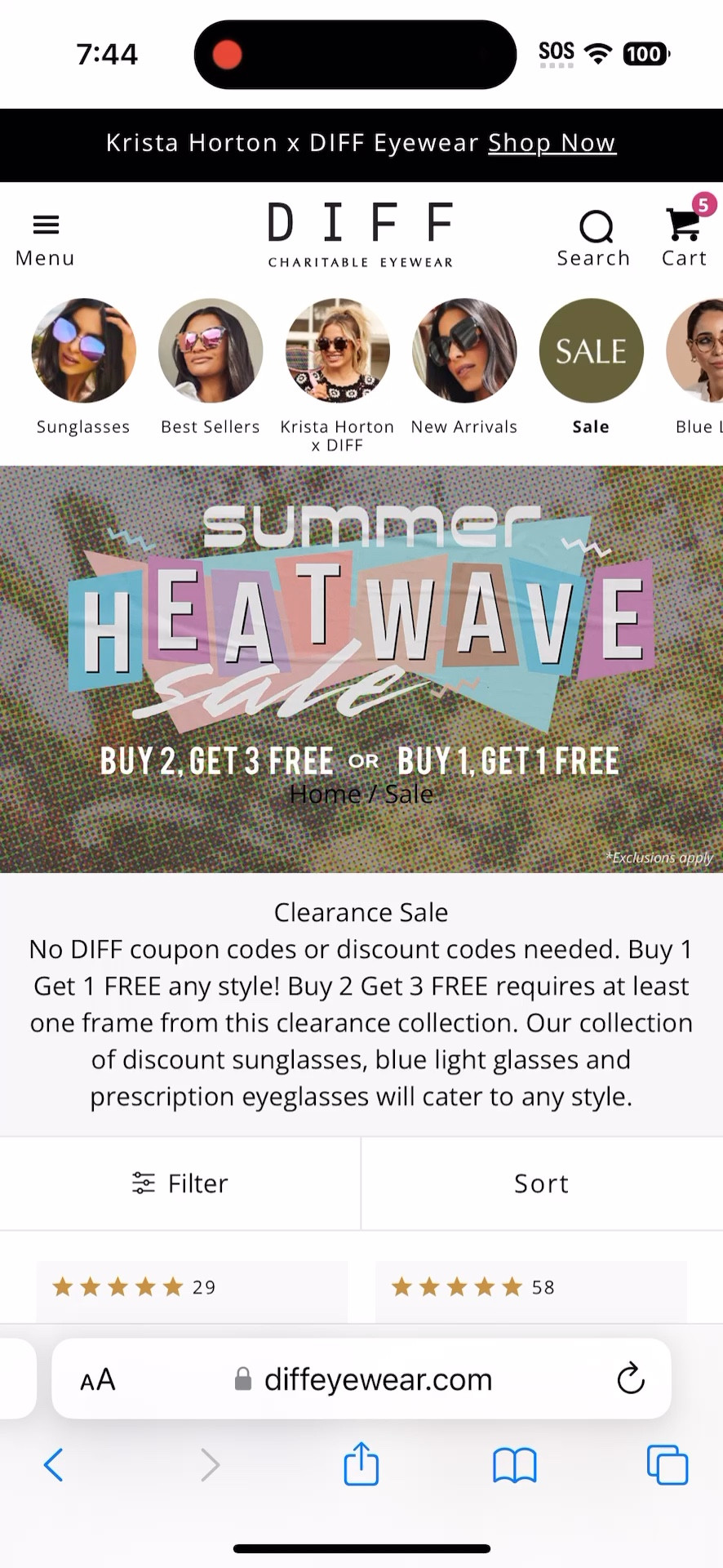 DIFF buy 2 get 3 free sale

#LTKsalealert #LTKunder100 #LTKSeasonal