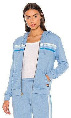 Aviator Nation X REVOLVE 4 Stripe Hoodie in Pale Blue from Revolve.com | Revolve Clothing (Global)