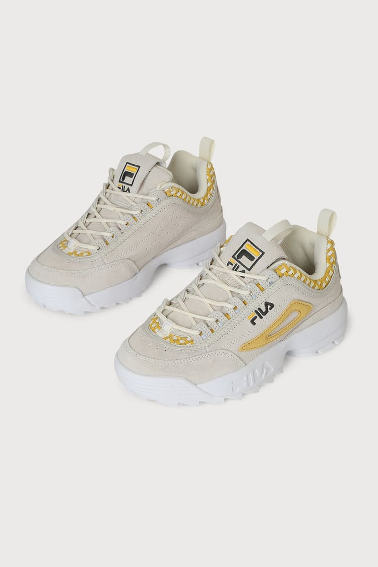 Disruptor II Woven Gardenia Multi Suede Leather Sneakers | Lulus (US)