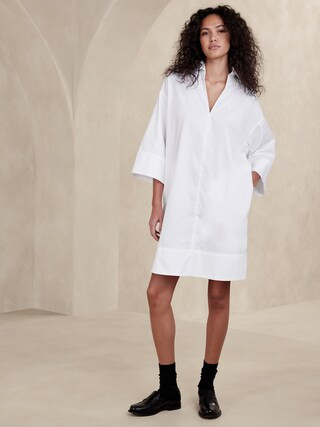 Cruz Poplin Mini Dress | Banana Republic (CA)