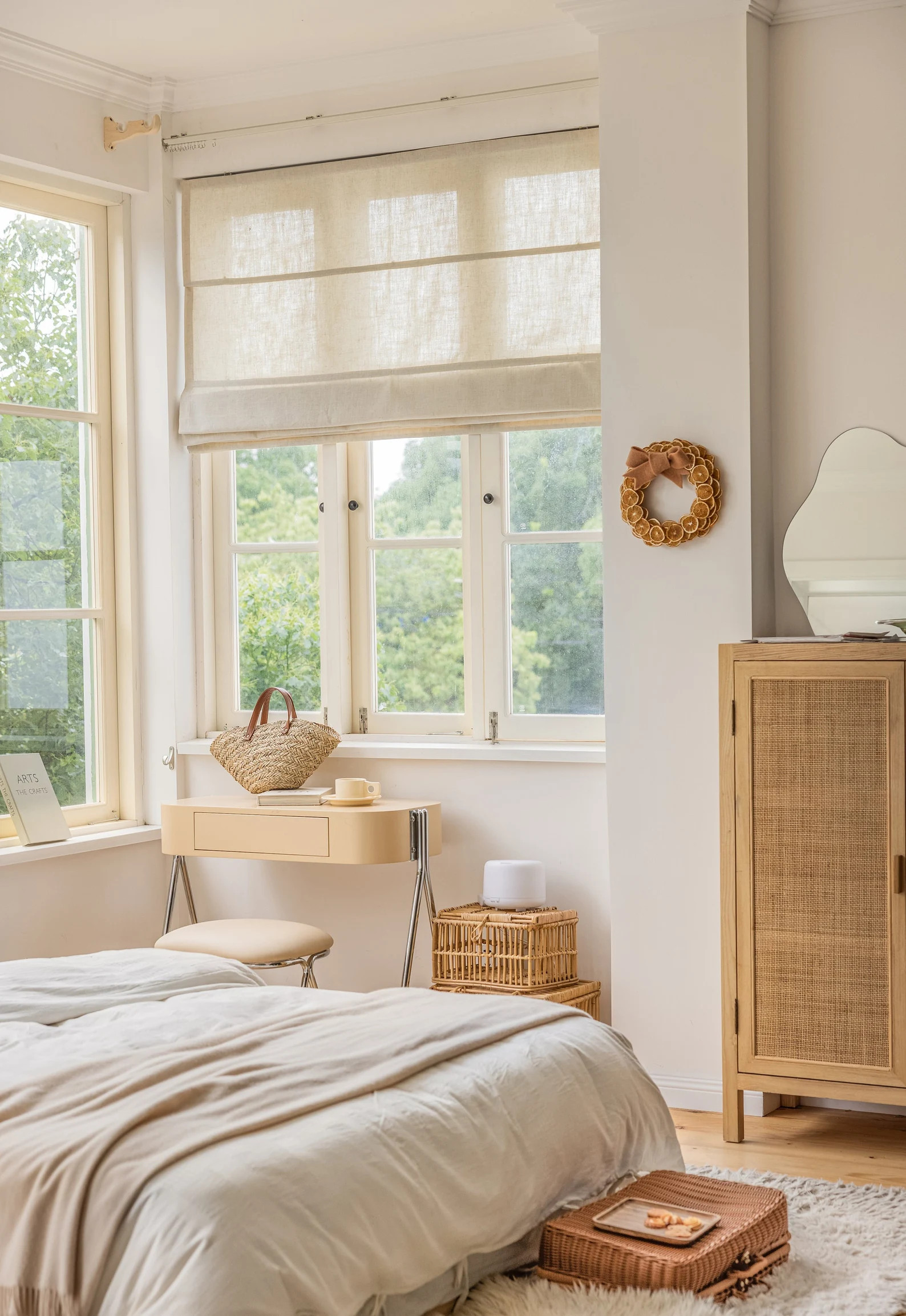 Mid Weight Linen Blend Custom Roman Shades, Flat Fold Modern Designer Fabric Shades, Linen Window... | Etsy (US)