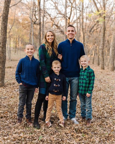 Fall Family Pictures + navy/green + plaid + boy outfits + fall + casual family pictures

#LTKkids #LTKfamily #LTKstyletip