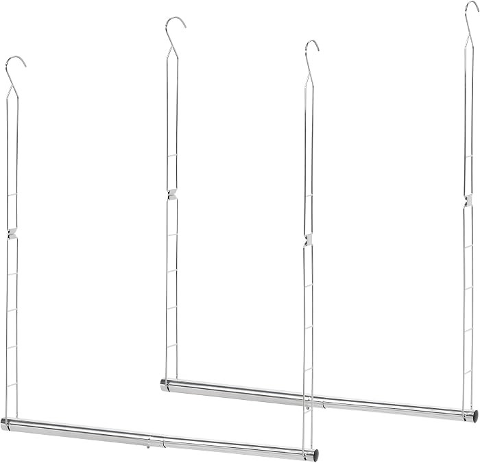 STORAGE MANIAC Hanging Closet Rod, Adjustable Width and Height Closet Hanging Organizer, Space-Sa... | Amazon (US)