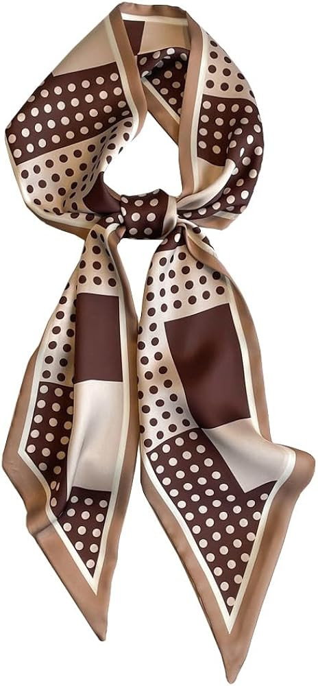 JERLA Mulberry Silk Like Head Scarf Hair band Ribbon Women's Fashion Neck Satin Scarfs for Bag Ha... | Amazon (UK)