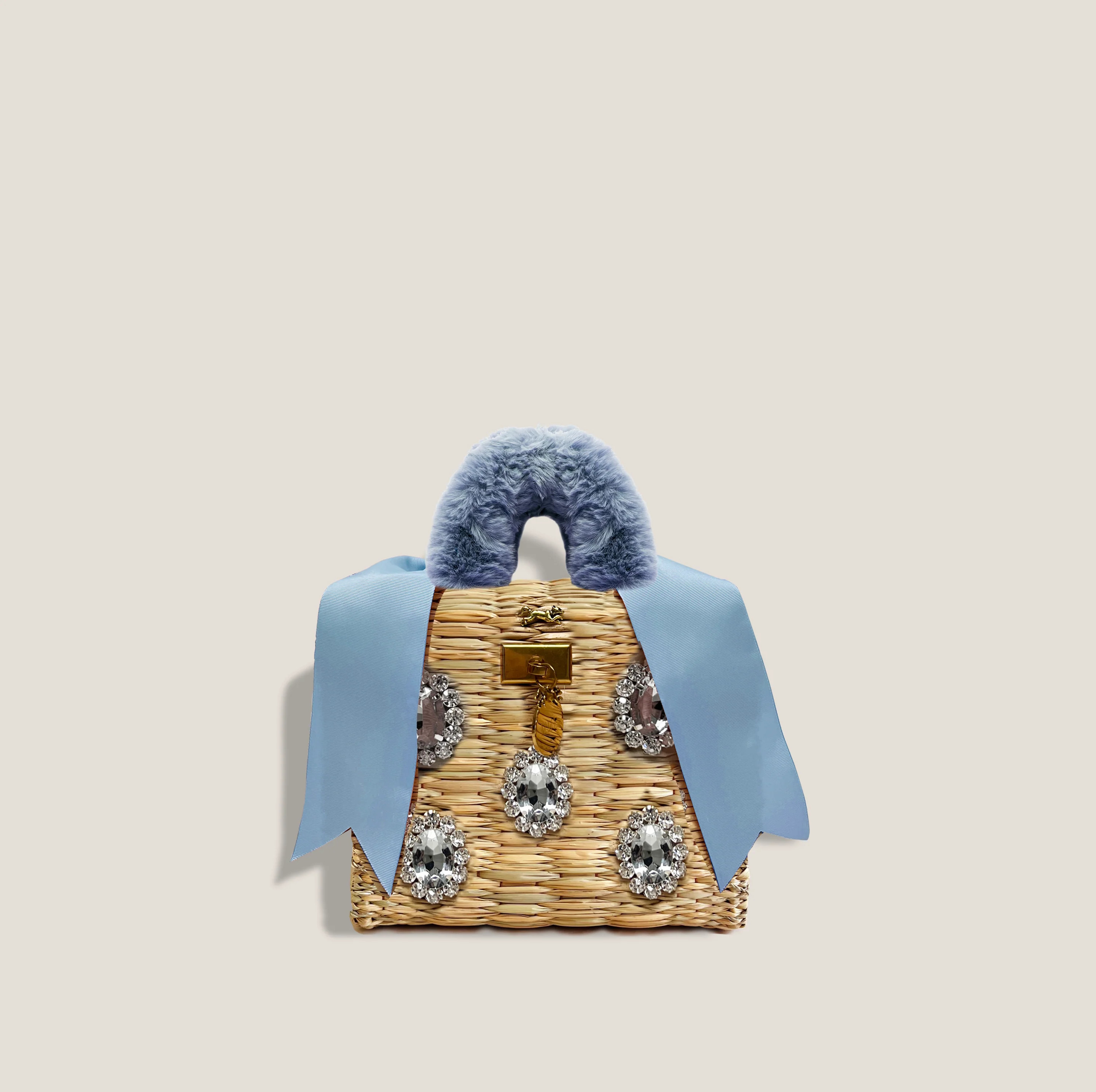 THE GIGI MINI BASKET - WINTER CORNFLOWER | MME.MINK