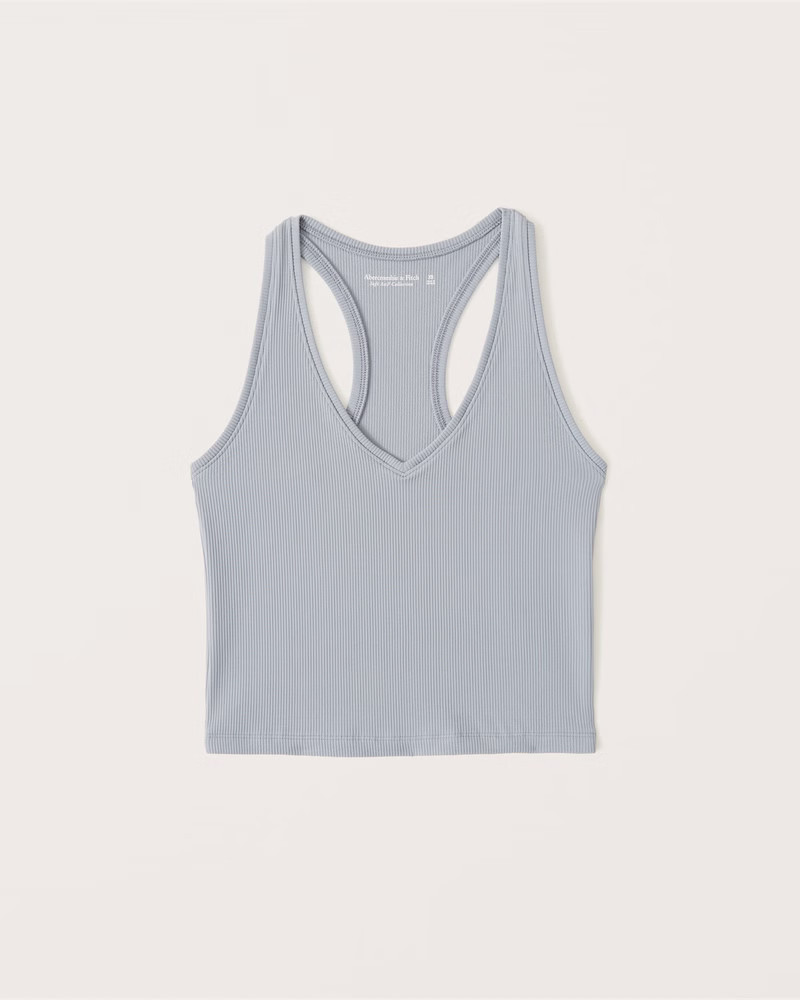 Seamless Rib Fabric V-Neck Tank | Abercrombie & Fitch (US)