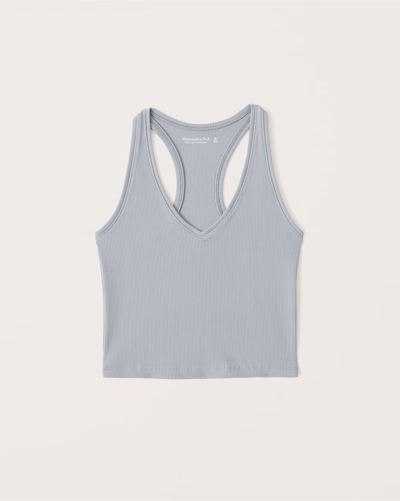 Seamless Rib V-Neck Tank | Abercrombie & Fitch (US)