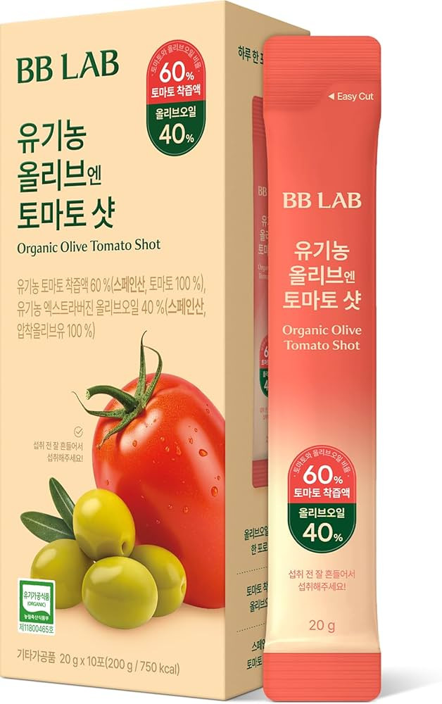 BB LAB Organic Olive Tomato Shot, 100% Spanish Organic Extra Virgin Olive Oil & Tomato Blend, Tra... | Amazon (US)