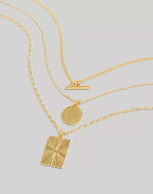 Three-Piece Etched Necklace Set | Madewell