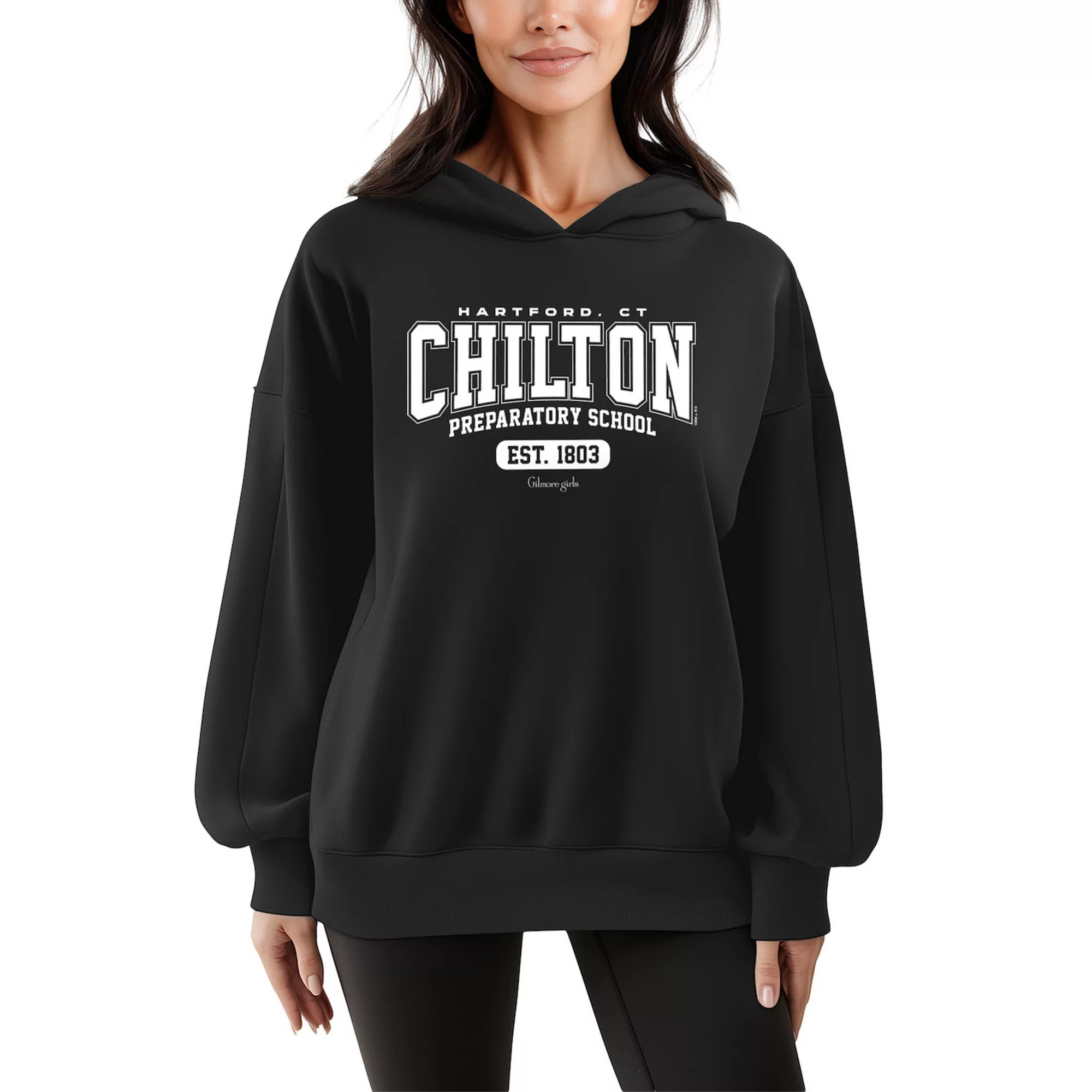 Women's Gilmore Girls Chilton Preparatory School Oversized Fleece Hoodie Sweatshirt | Kohl's