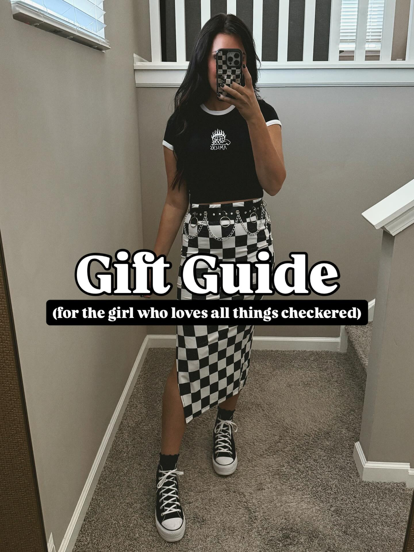 Save for later!! 📌 

Here’s a gift guide for the girls who love all things checkered 🏁 

C0mment the word “GIFT” and I’ll send you a DM to everything in this post! 

#altstyle #giftguide #vans