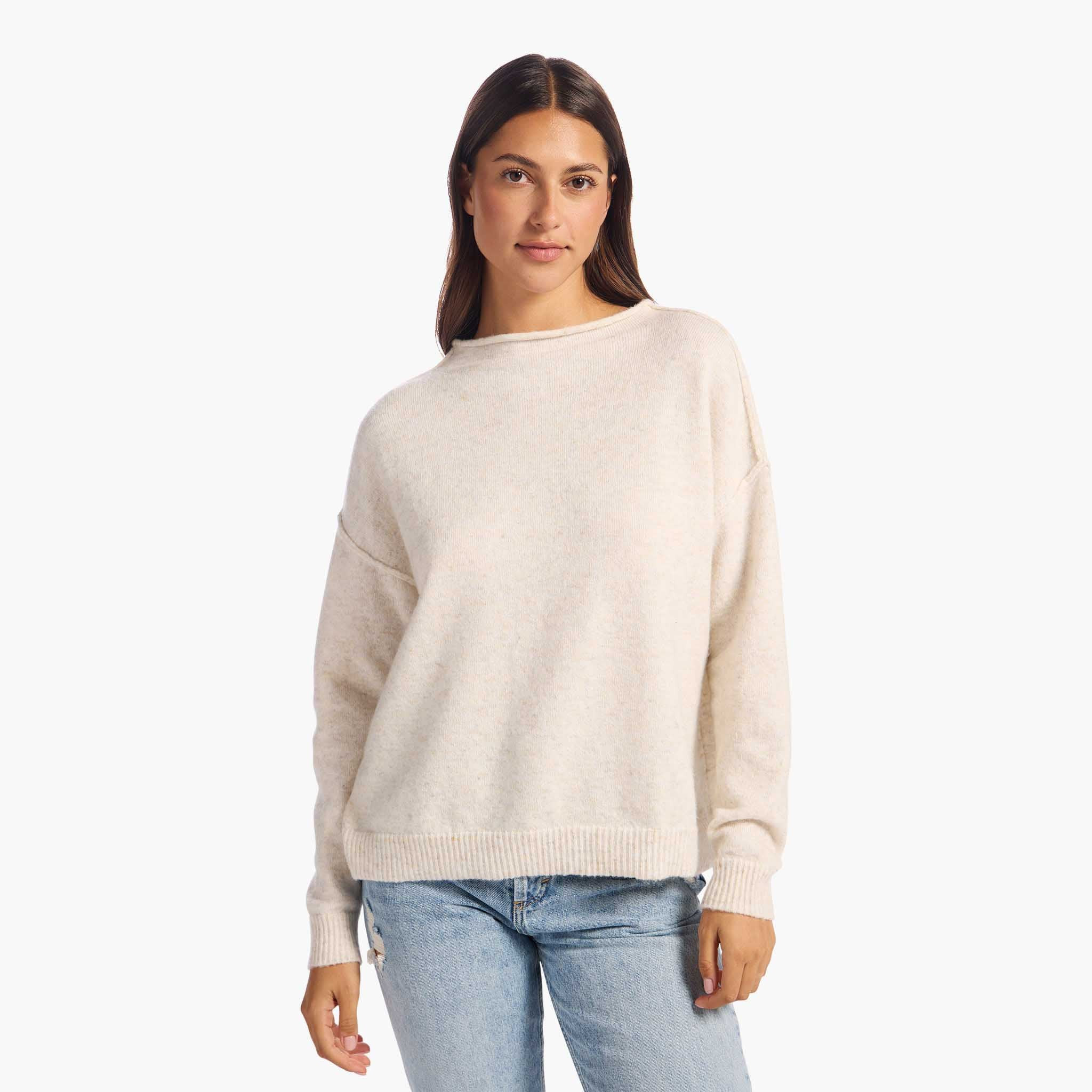 Cozy Knit Mock Neck Sweater | Charcoal | Nuuds US