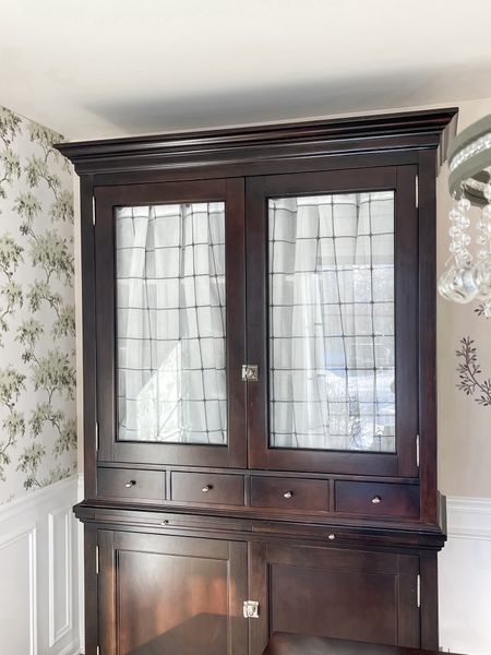 Quick update to our hutch, loving the curtains as this is now a home office space. We used a tension rod and light curtains. 

#LTKhome #LTKfindsunder50 #LTKstyletip