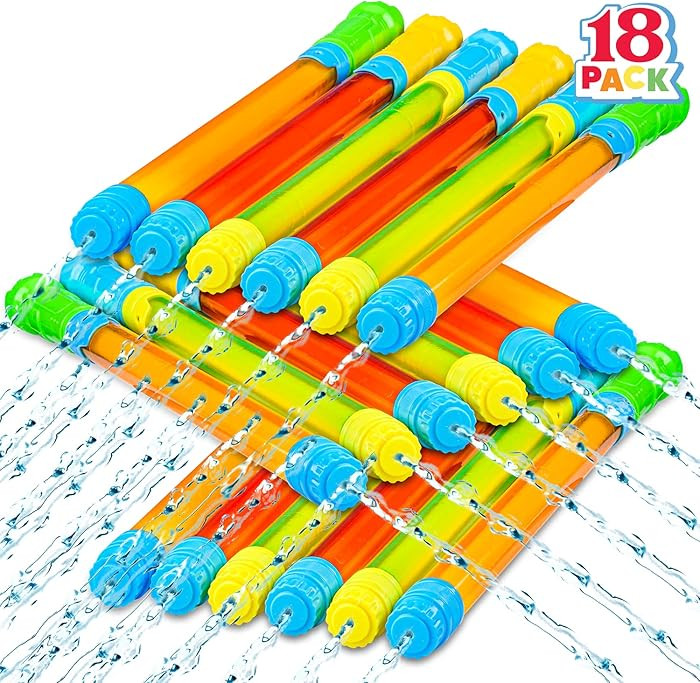 JOYIN 18 Pack 16.5'' Water Gun, Blaster Squirt Guns, Bulk Water Guns Summer Outdoor Swimming Pool... | Amazon (US)