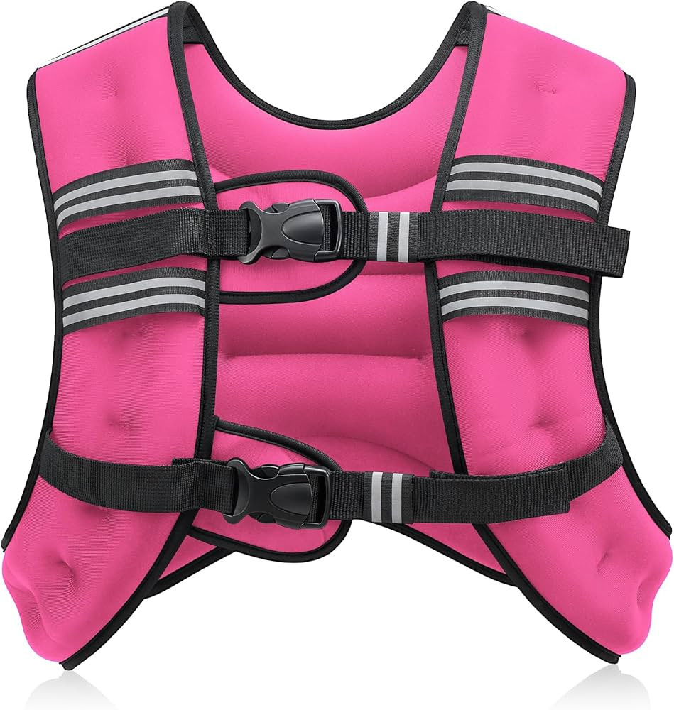 ZELUS Weighted Vest, 6lb/8lb/12lb/16lb/20lb/25lb/30lb Weight Vest with Reflective Stripe for Work... | Amazon (US)