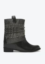 Bota Metalizada Preta Schutz Salto Médio Malha | ZZ Mall (BR)