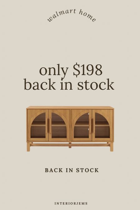Back in stock! Don’t wait it will sell out again, large cabinet under $200. Media cabinet , Buffett table dining room furniture from Walmart 

#LTKHome #LTKSaleAlert #LTKStyleTip