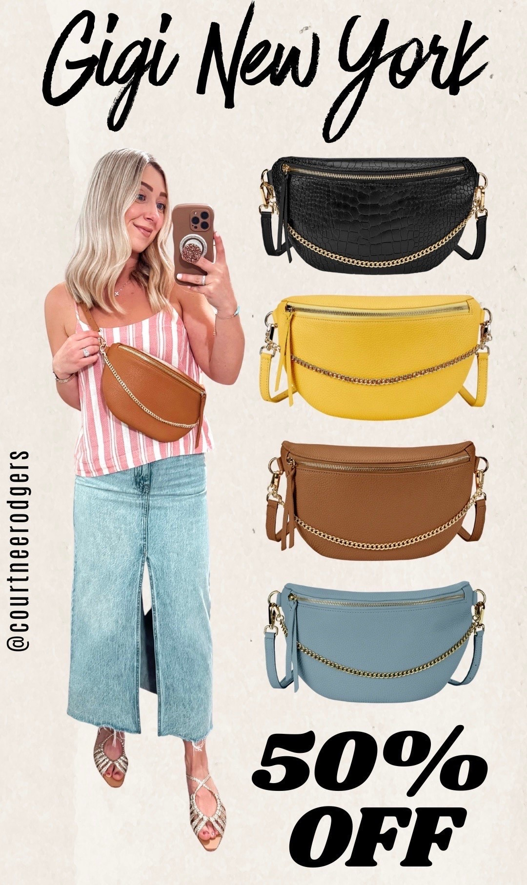 My favorite crossbody belt bag is 50% OFF!!! Lowest price I’ve ever seen these!!

Gigi New York, belt bag, crossbody bags

#LTKootd #LTKSaleAlert #LTKPetite