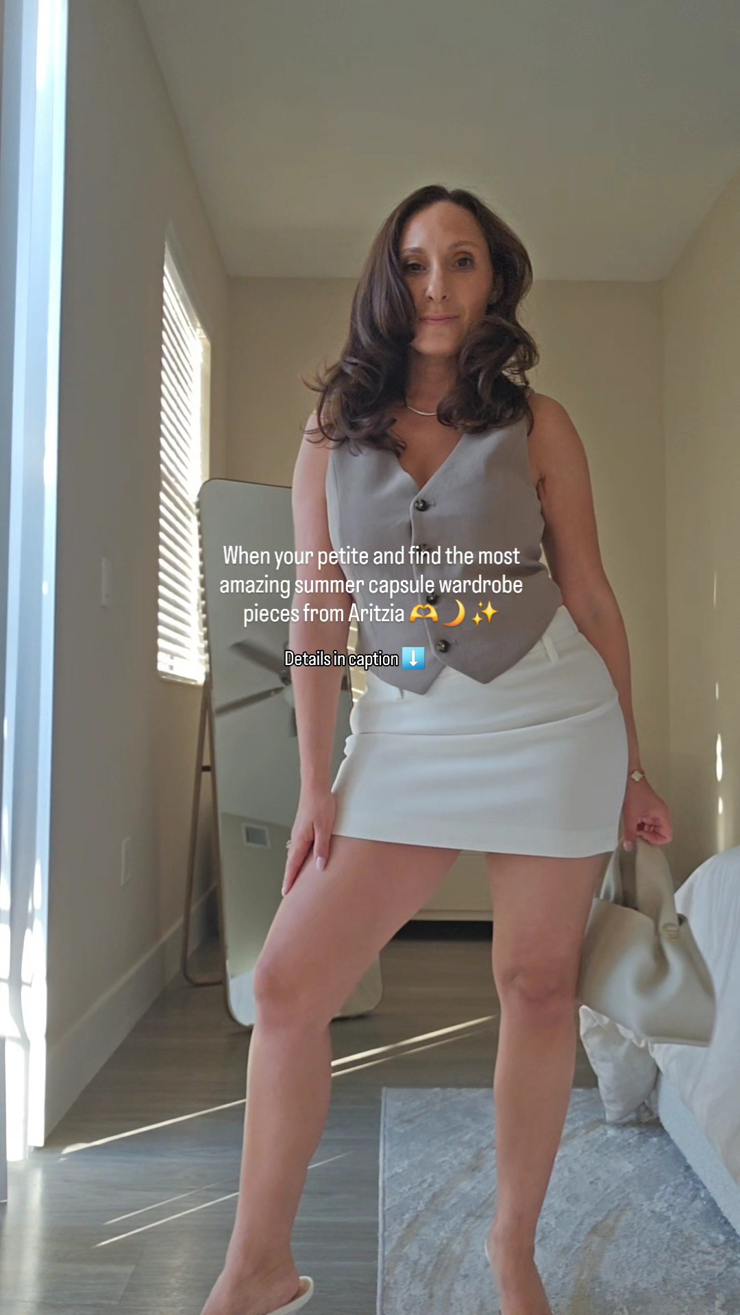 Summer Date Night Outfit 🌙 ✨️ Wearing a size 2 in the vest and skirt#whiteskirt #summeroutfit

#LTKSummerSales #LTKOver40 #LTKFindsUnder100