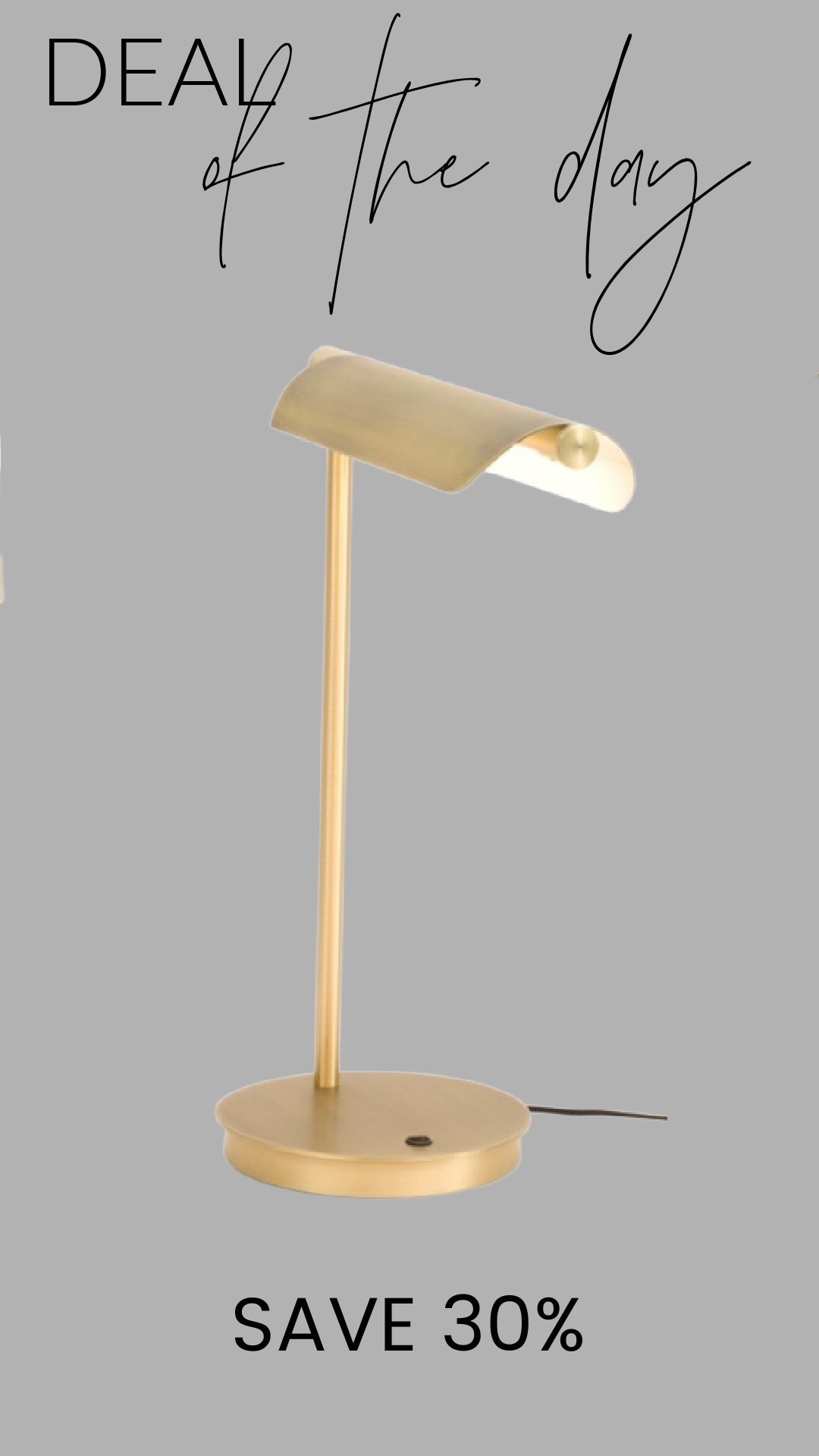Such a good deal on this classic brass task lamp — 30% off right now. Originally $69.99 and marked down to $49. It’s the perfect size for desks, nightstands, or shelves, and these clearance finds don’t usually last long.

#LTKHome #LTKFindsUnder50 #LTKSaleAlert