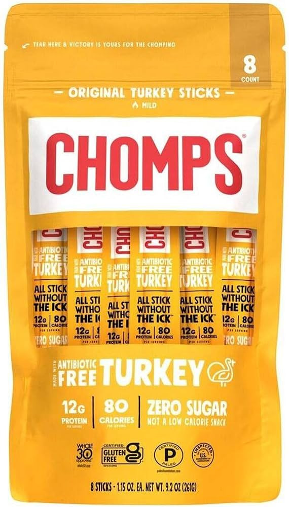 CHOMPS Original Turkey Sticks 8 Count, 1.15 OZ | Amazon (US)